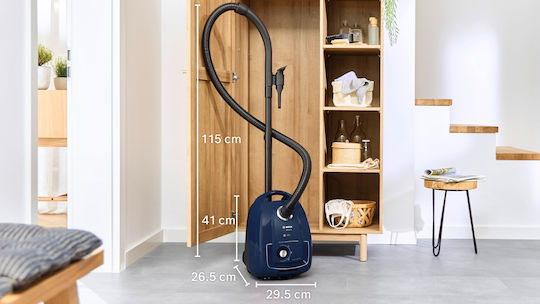 Bosch BGL38BU1 Ηλεκτρική Σκούπα 600W με Σακούλα 4lt Μπλε