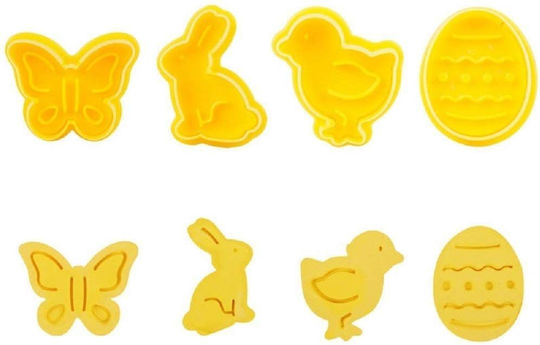 Jup Mold Set *11143-87 8865-20 4 Pieces Bunny Chick Egg Butterfly Yellow