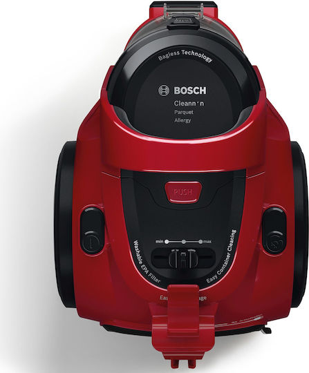 Bosch BGC05AAA2 Прахосмукачка 700W С контейнер 1.5лт Червен