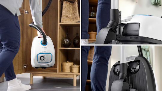 Bosch BGL41SIL1H Ηλεκτρική Σκούπα 700W με Σακούλα 4lt Λευκή