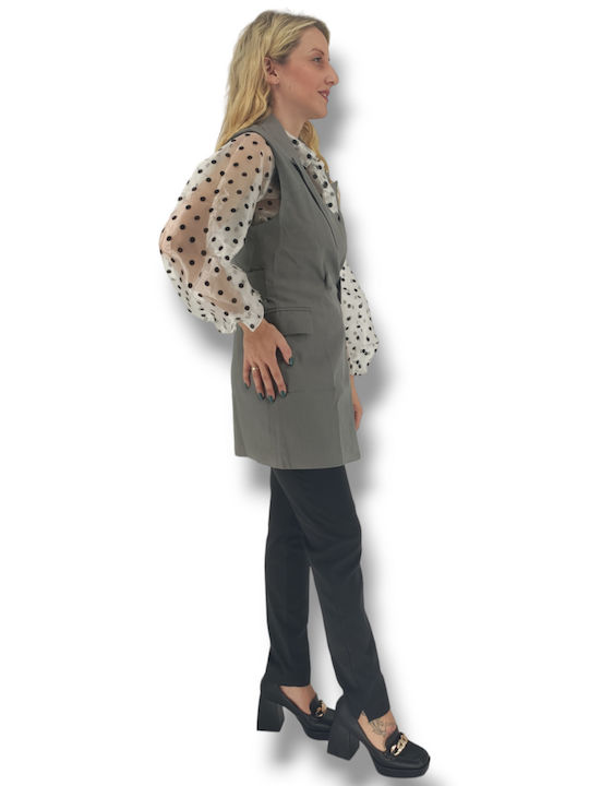 Fullah Sugah Lang Damen Blazer Gray