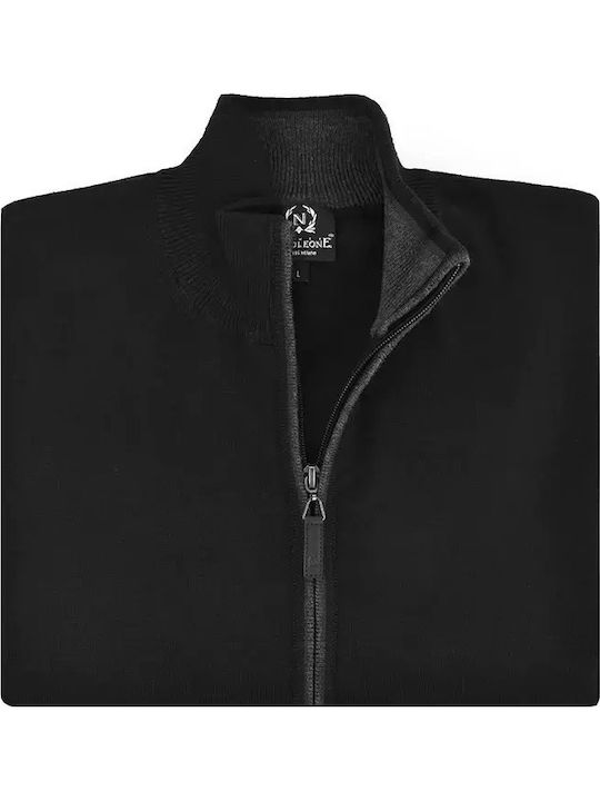 Cardigan Tricotat pentru Bărbați Black