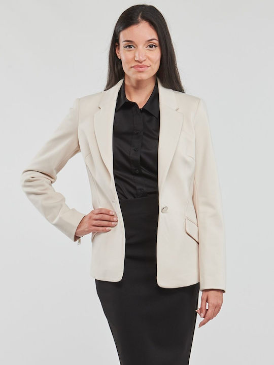 Guess Long Women's Waisted Blazer Beige