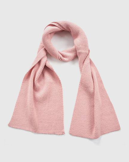 Set with Beanie Knitted in Pink color