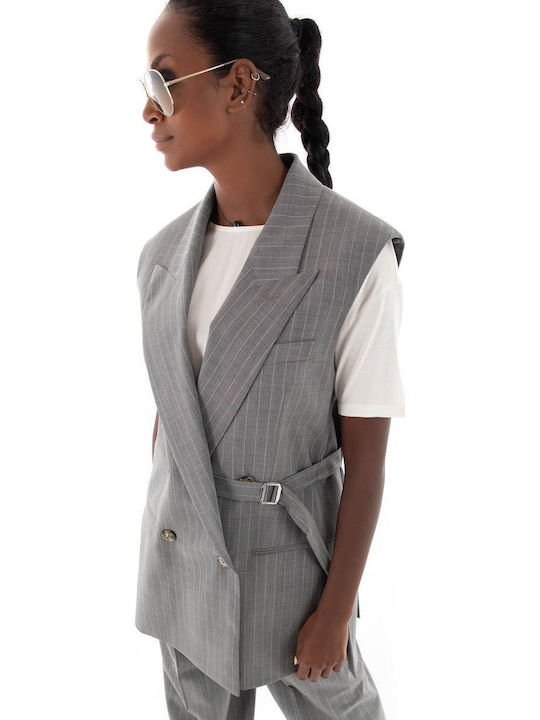 Boss Jewelara Women's Double Breasted Blazer Gray