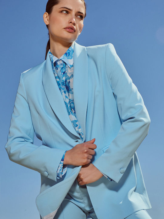 Desiree Дълга Женски Сако Sky Blue