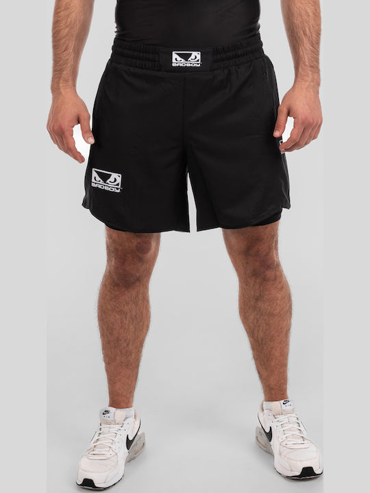 2 in 1 Αθλητική Ανδρική Βερμούδα Black/white