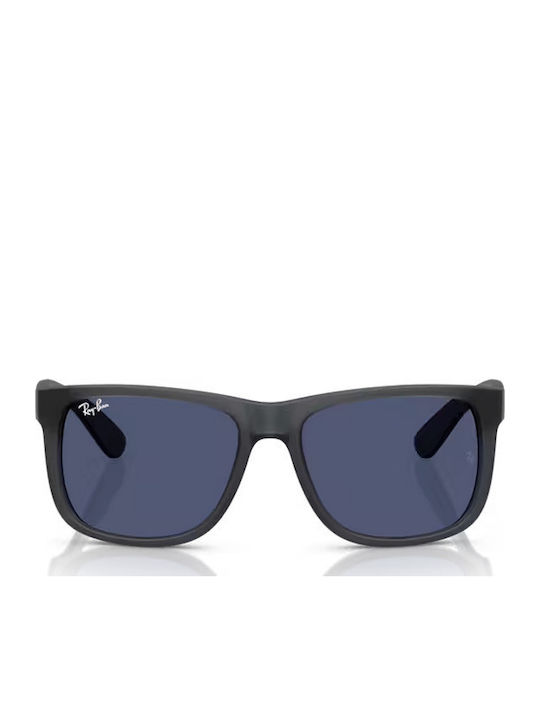 Ray Ban Justin Men's Sunglasses with Gray Plastic Frame and Blue Lens RB4165 687380