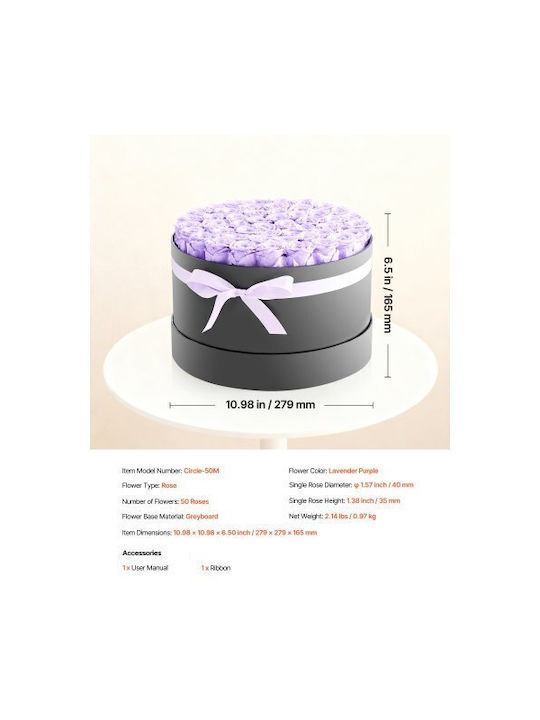 Vevor Forever Flowers 50 Trandafiri Eterni în Cutie