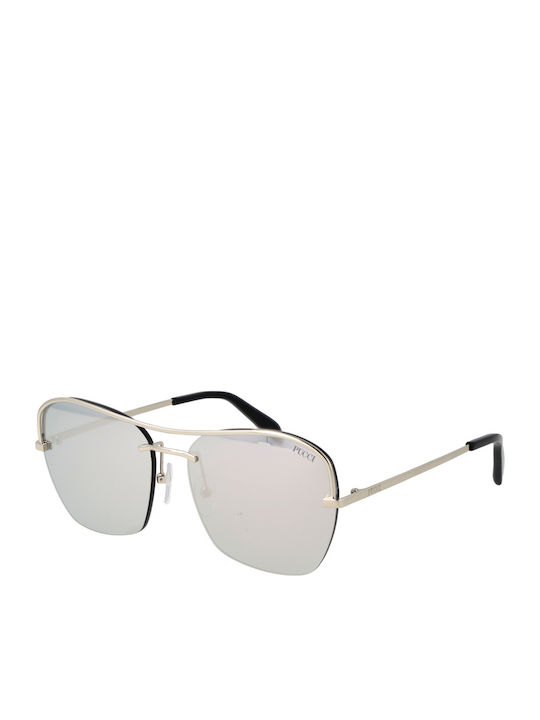 Emilio Pucci Ochelari de soare Argintiu cu Cadru & Argintiu Lentilă