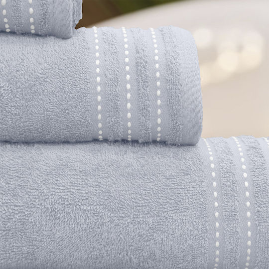 Lino Home Bath Towel Set 3pcs Veluva Light Grey Weight 450gr/m²