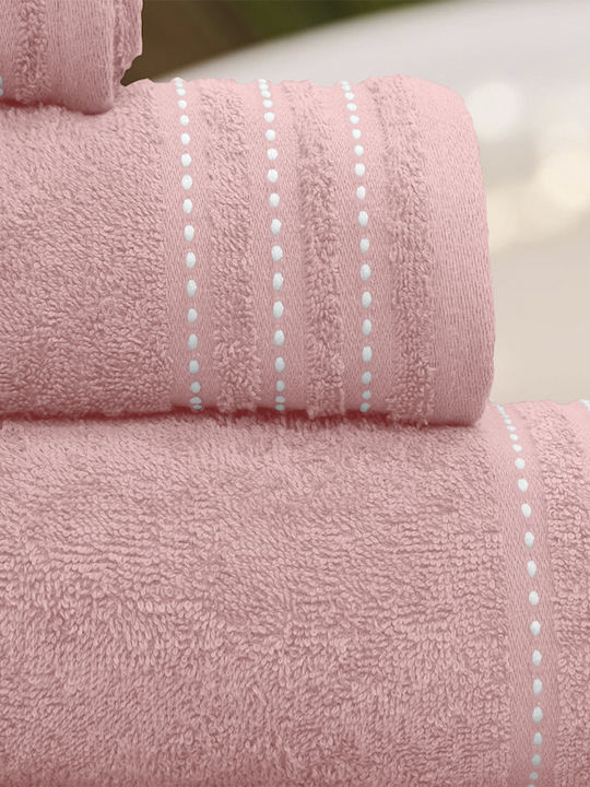 Lino Home Bath Towel Set 3pcs Veluva Coral Weight 450gr/m²