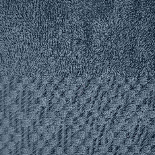 Lino Home Bath Towel Set 3pcs Serapha Petrol Blue Weight 450gr/m²