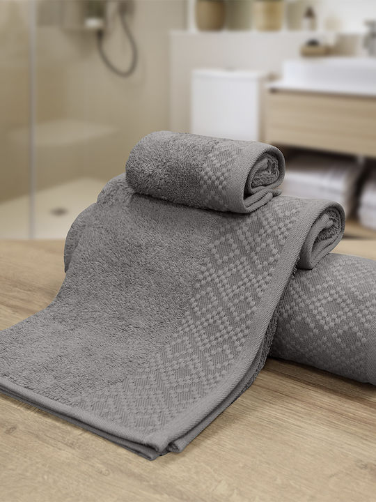 Lino Home Bath Towel Set 3pcs Serapha Mocha Weight 450gr/m²