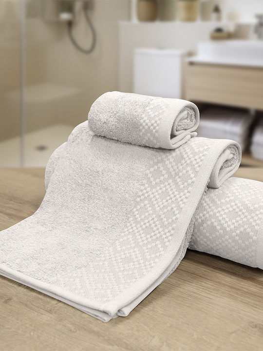 Lino Home Bath Towel Set 3pcs Serapha Ecru Weight 450gr/m²