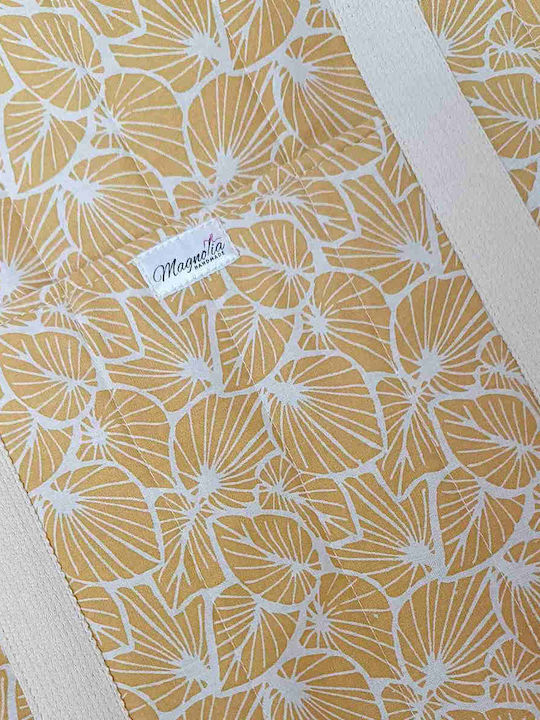 Magnolia Handmade Υφασμάτινη Τσάντα Θαλάσσης Κίτρινη