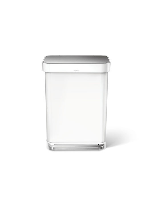 Simplehuman Κάδος Απορριμμάτων από Ανοξείδωτο Ατσάλι με Πεντάλ 55lt