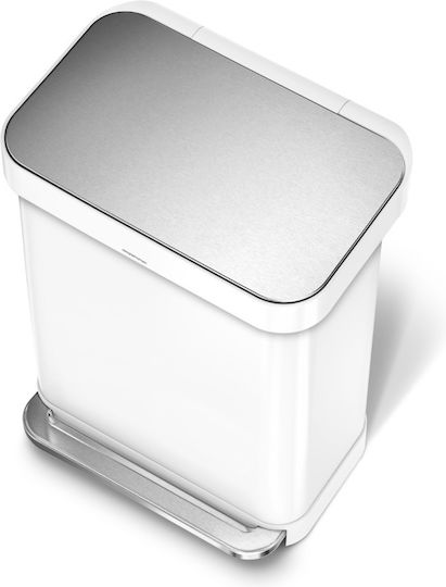 Simplehuman Κάδος Απορριμμάτων από Ανοξείδωτο Ατσάλι με Πεντάλ 55lt