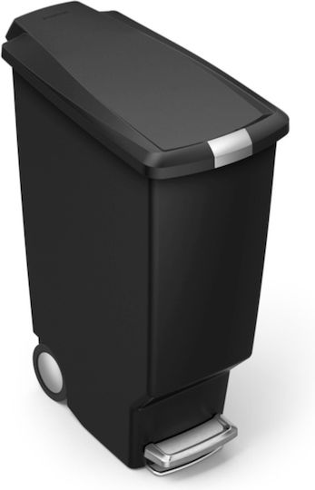 Simplehuman Κάδος Απορριμμάτων Πλαστικός με Πεντάλ Μαύρος 40lt