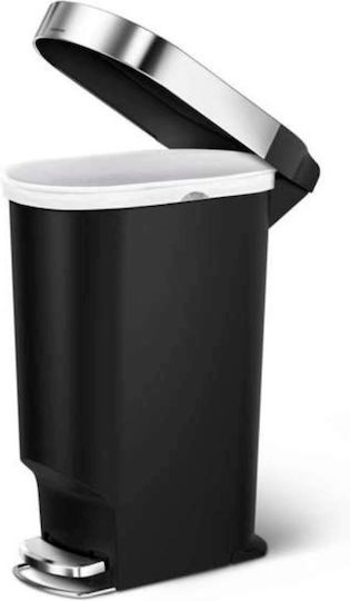 Simplehuman Simplehuman Mülleimer Aus Edelstahl Mit Pedal Schwarz 40lt