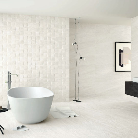 Keratile Floor Interior Matte Tile 100x33.3cm White