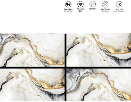 LV Granito Fliese Boden / Wand Innenbereich 120x60cm Gold