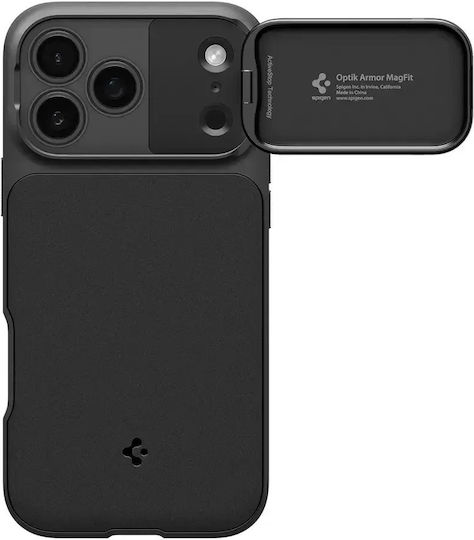 Spigen Optik Umschlag Rückseite Silikon / Kunststoff Schwarz (iPhone 17 Pro)