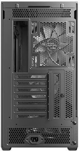 Antec FLUX REAR Gaming Midi-Turm Computergehäuse mit Seitenfenster Schwarz