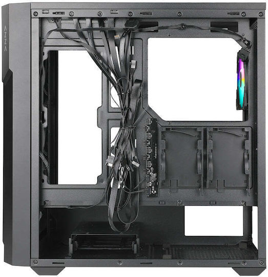 Azza Torrent Gaming Midi Tower Κουτί Υπολογιστή με Πλαϊνό Παράθυρο Μαύρο