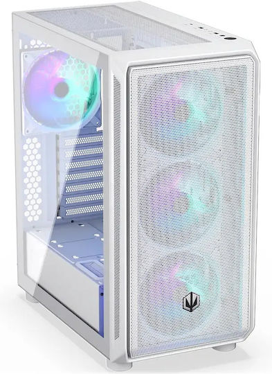Endorfy Arx 500 ARGB Gaming Midi Tower Computer Case White