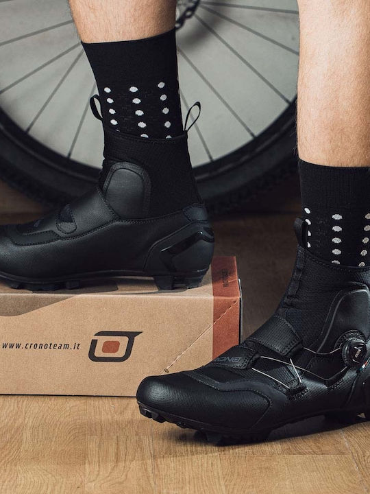 Crono Unisex Ψηλά Παπούτσια Ποδηλασίας Βουνού Μαύρα