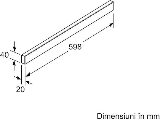 Bosch Replacement Handle Strip Vent Hood Compatible with Bosch 60cm