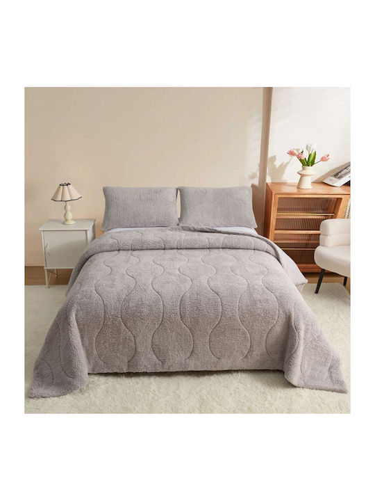 Homeone Комбинирано одеяло Сет с калъфки за възглавници Единично 160x220бр GRI 2бр 300 г/м²Gsm