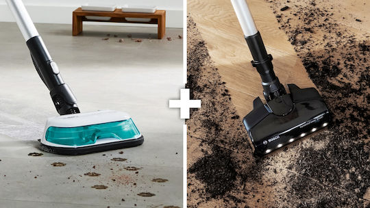 Bosch Unlimited 7 Прахосмукачка 2 в 1 Stick & Ръчна Тюркоазена
