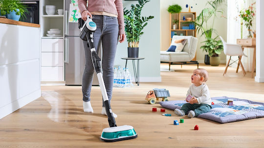Bosch Unlimited 7 Прахосмукачка 2 в 1 Stick & Ръчна Тюркоазена