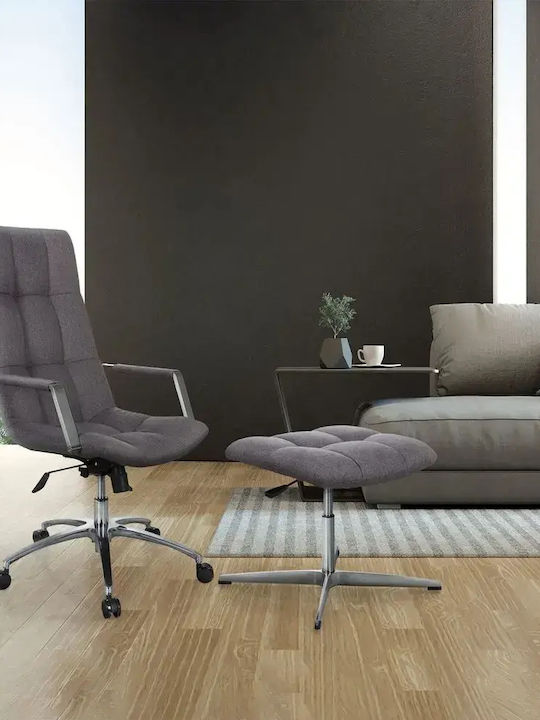 Hjh Оffice Reclining Office Chair with Fixed Arms Gray
