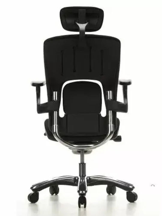 Hjh Оffice Vapor Lux Καρέκλα Γραφείου με Ανάκλιση και Ρυθμιζόμενα Μπράτσα Μαύρη