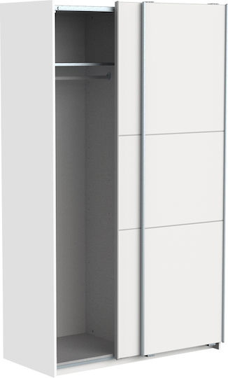 Doppeltür Kleiderschrank Schieben Kawen White 116.5x60x203cm