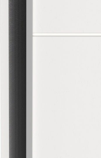 Doppeltür Kleiderschrank Schieben Kawen White 116.5x60x203cm