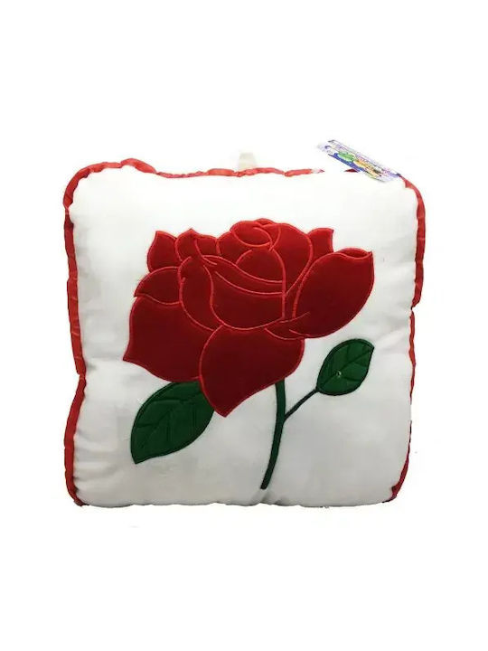 Chippo Sofa-Kissen Weiß/Rot 40x40cm