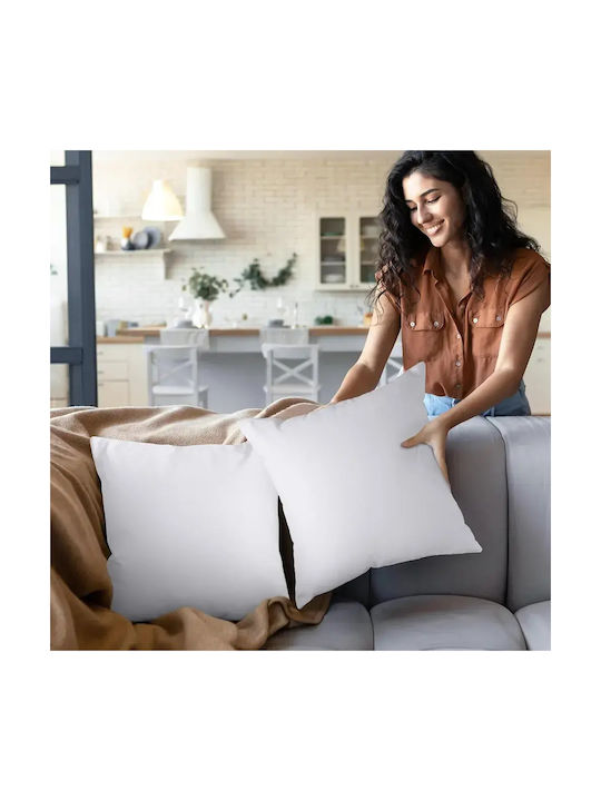 Utopia Γέμισμα Μαξιλαριών από 100% Βαμβάκι White 60x60εκ.