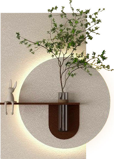 Atman Gemälde Hölzernes mit LED-Beleuchtung 80x43cm