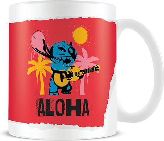 Disney Lilo And Stitch Aloha Becher Keramik Rot 315ml