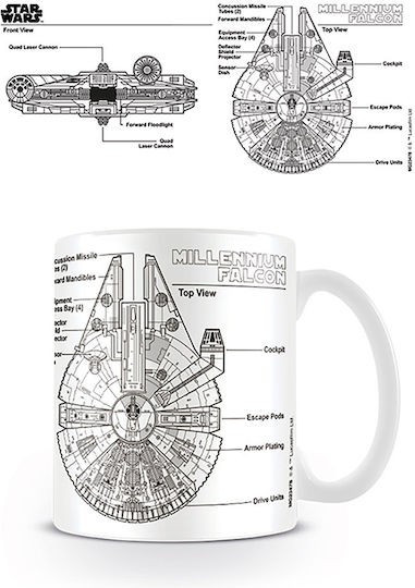 Pyramid International Star Wars-Millennium Falcon Sketch Mug Ceramic White 315ml