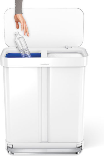 Simplehuman Recycling Plastic Waste Bin 2x58lt with Pedal