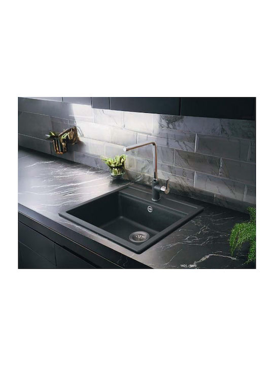 Schock Drop-In Spüle aus Verbundgranulat B49xT51cm Schwarz