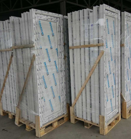 Енергийна Врата За Многократна Употреба Pvc Ш80xВ200 Лява Бяла Права Панел