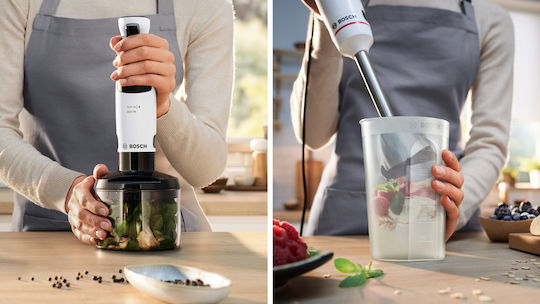 Bosch Serie 4 Ραβδομπλέντερ με Ανοξείδωτη Ράβδο 600W Λευκό
