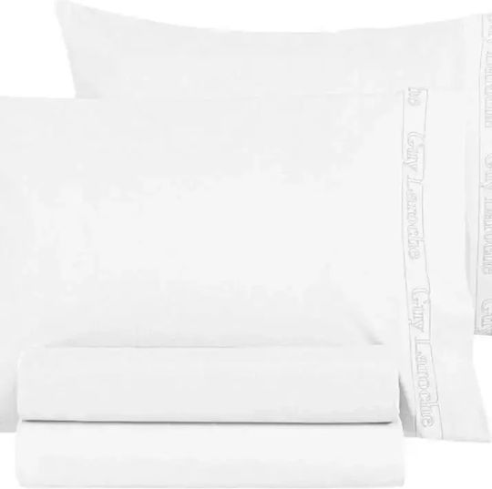 Guy Laroche Color Plus Σετ Μαξιλαροθήκες με Φάσα White 50x70εκ.