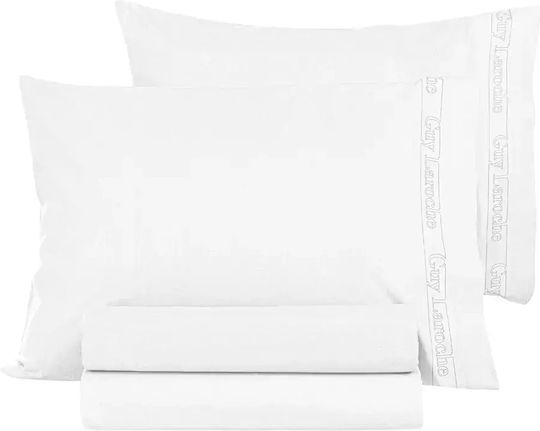 Guy Laroche Color Plus Σετ Μαξιλαροθήκες με Φάσα White 50x70εκ.